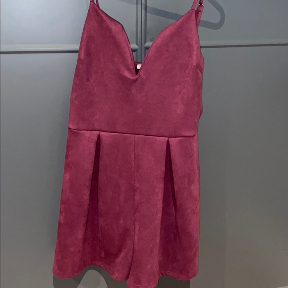 Charlotte Russe burgundy romper